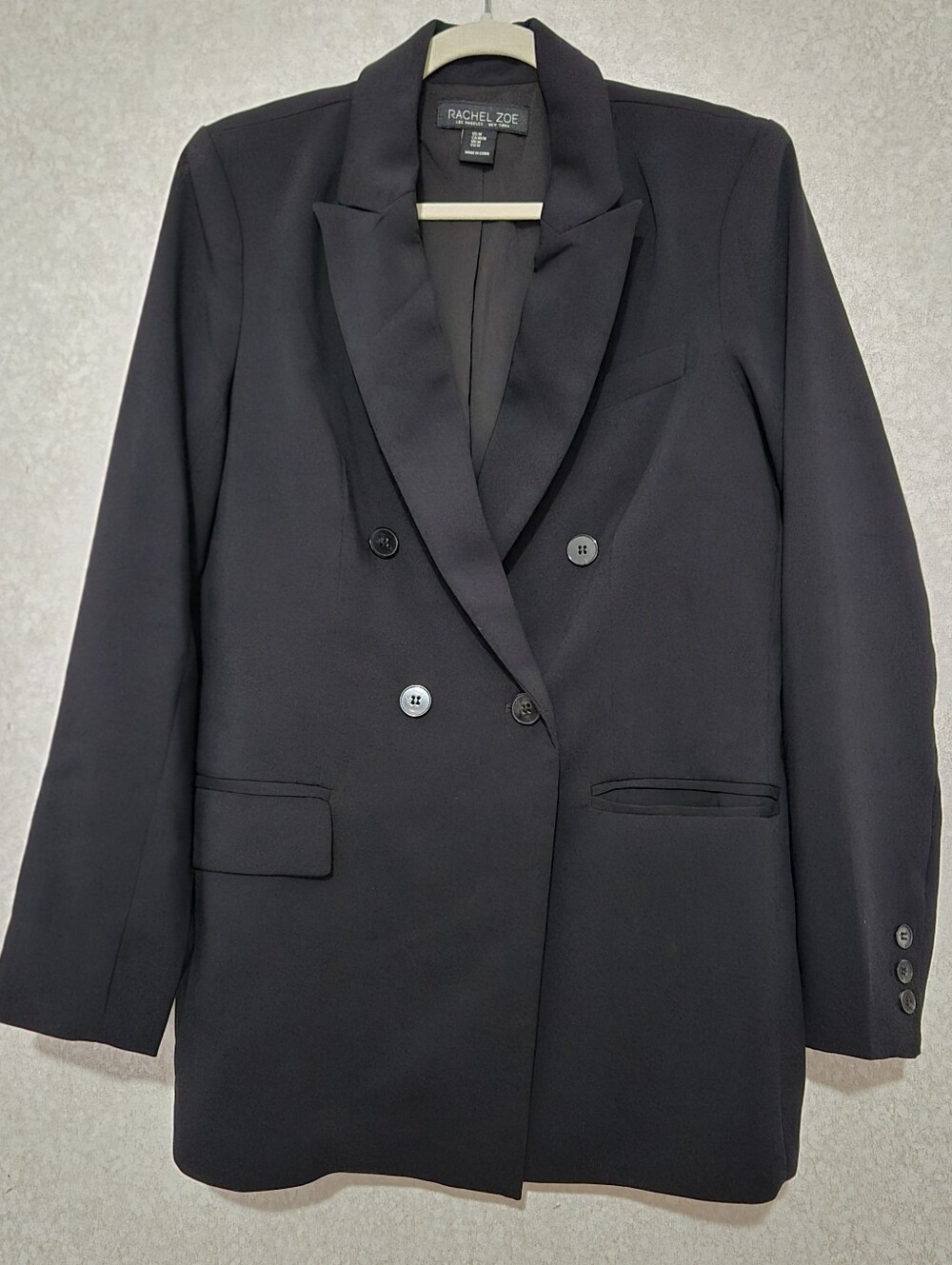 Rachel Zoe Women's Black Double-Breasted Blazer. .Size:M